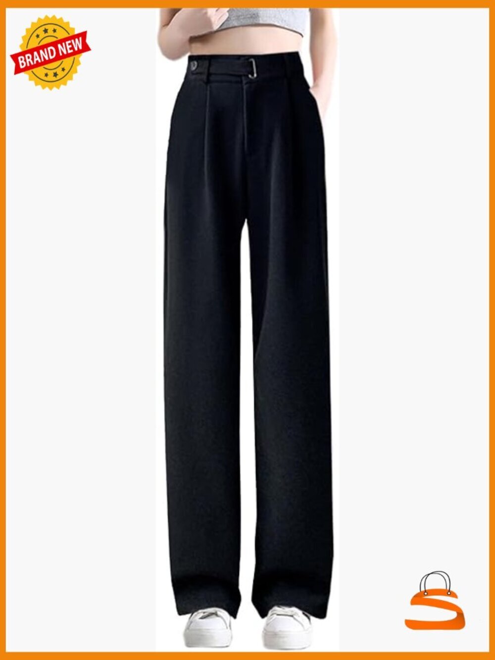 Wide Leg Dress Pants Thermal Warm Trousers Work